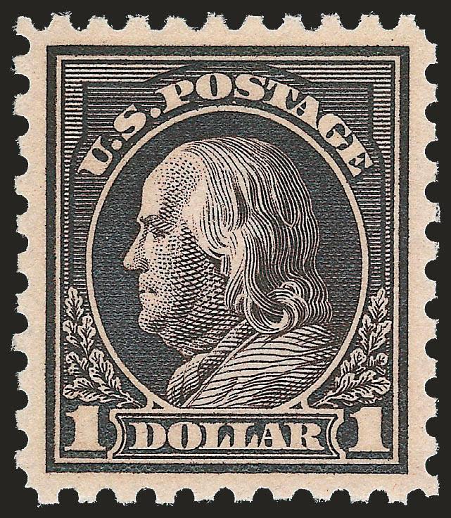 $1.00 Violet Black (460).> Mint N.H., mathematically perfect centering with wide and well-balanced margins, deep rich color and sharp proof-like impression on bright paper<><>^EXTREMELY FINE GEM. THIS SUPERB
EXAMPLE OF THE PERF 10 DOUBLE-LINE WATER