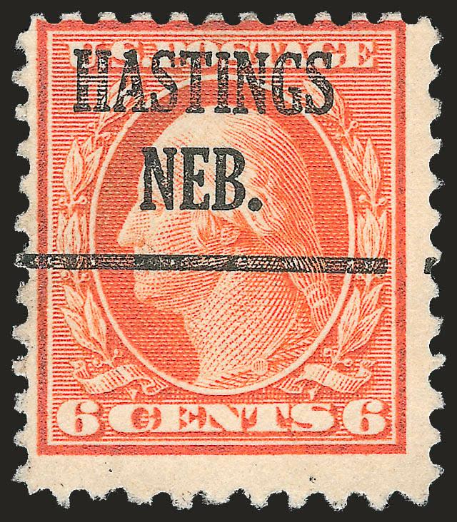 6c Red Orange, Perf 10 at Botto...