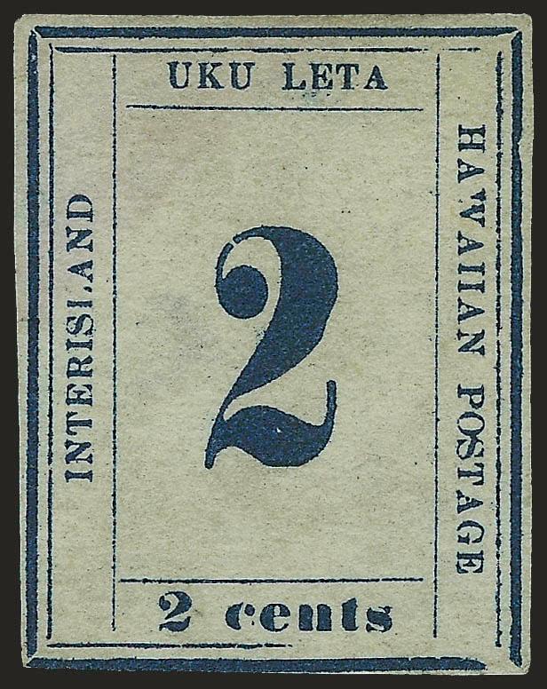 1865, 1c, 2c Dark Blue (25-26).> Two of each, 1c Plate 11-A Positions 4 and 8, 2c Plate 10-A Positions 5 and 6, one 1c original gum, .h.r., others unused (no gum), margins to just in, few flaws incl. thin spots,
appear Fine
