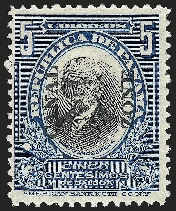 1921, 5c Deep Blue & Black (57).> Slightly tropicalized original gum, h.r., rich color on bright paper, Very Fine