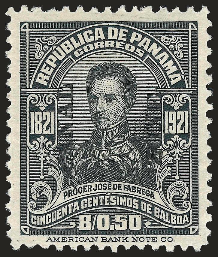 1921, 50c Black (66).> Lightly hinged, crisp impression, fresh and Very Fine