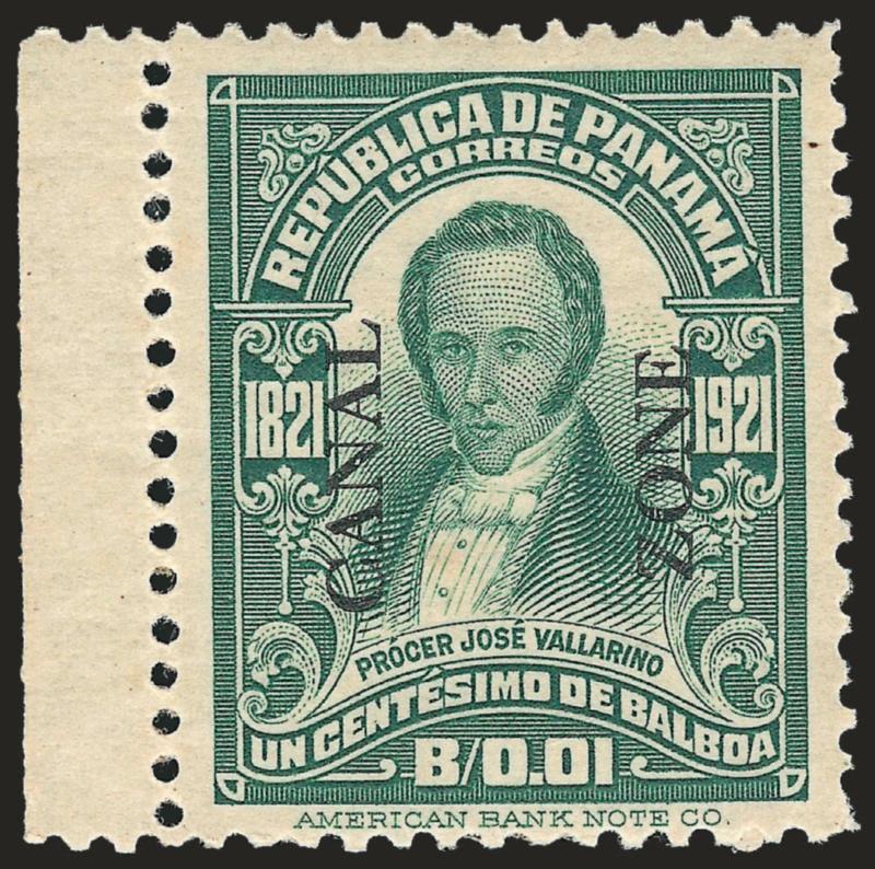 1924, 1c Green (67).> Lightly hinged, rich color, selvage at left, Very Fine