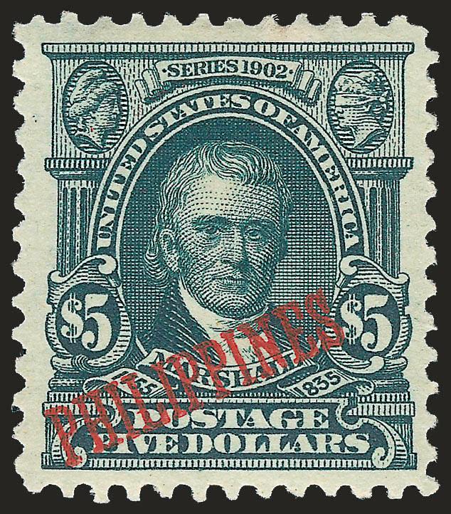 1903, $5.00 Dark Green (239).> Lightly hinged, deep rich color and proof-like impression, wide margins, Very Fine