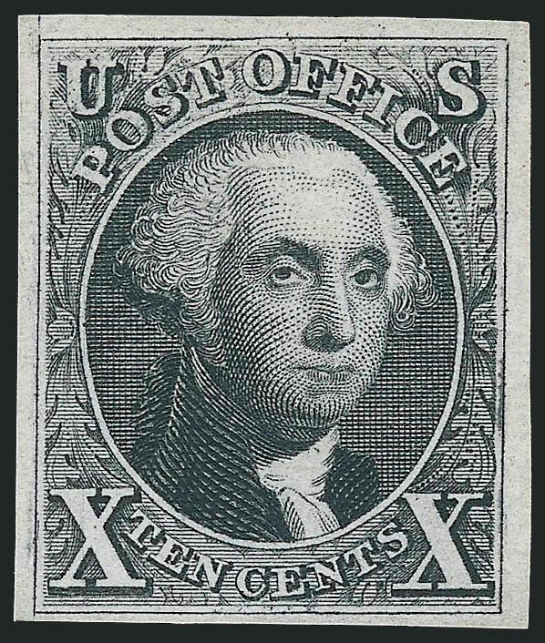 10c Black, Reproduction (4).> Without gum as issued, ample to large margins, Very Fine, with 2008 P.S.E. certificate (F-VF 75 SMQ $495.00 as 70, $900.00 as 80)