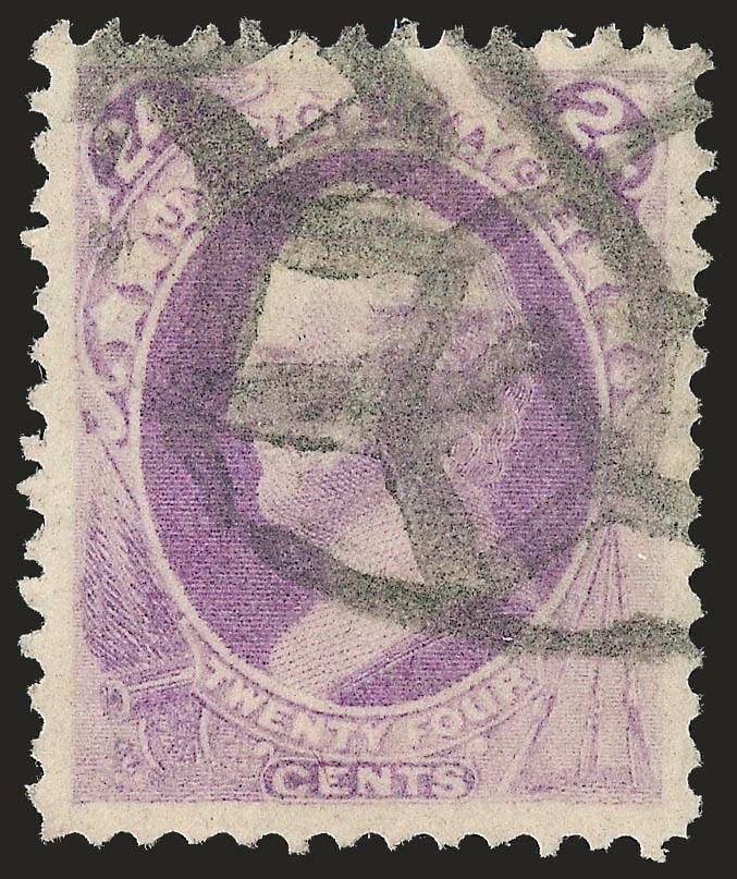 24c Purple (153).> Pretty shade, well-struck <New York Foreign Mail Geometric> cancel (Ty. GE-EN5), Very Fine and choice, with 1987 P.F. certificate
