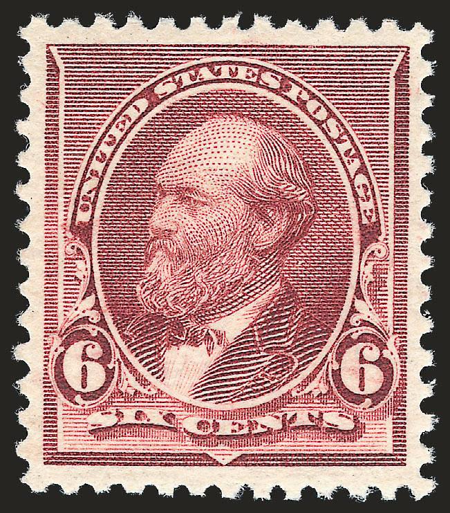 6c Brown Red (224).> Mint N.H., brilliant color on post-office fresh paper, wide and balanced margins, Extremely Fine Gem, a beautiful stamp, with 2005 P.S.E. certificate (XF-Superb 95 SMQ $1,950.00)