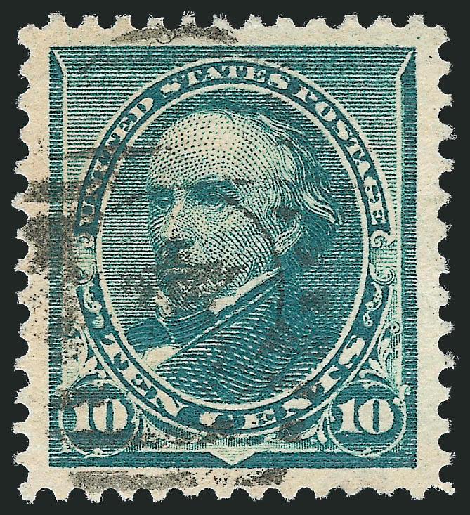 10c Green (226).> Mathematically perfect centering with Jumbo margins, long and full perforations all around, deep rich color, bold strike of duplex cancel, Extremely Fine Gem, a superb stamp in the finest
condition attainable, with 2009 P.S.E. certi