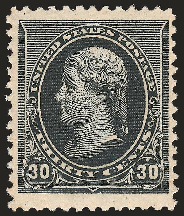 30c Black (228).> Mint N.H., wide margins, intense color on fresh white paper, Very Fine, with 2004 P.F. certificate