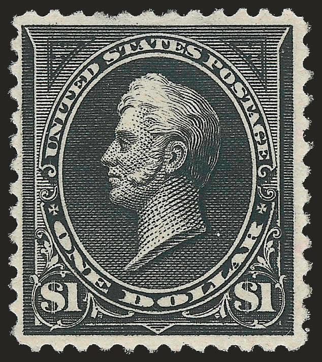 $1.00 Black (261).> Original gum, attractively centered, thin spot, Fine appearance