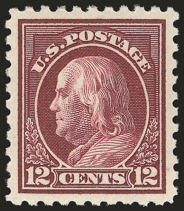 12c Deep Claret Brown (435).> Mint N.H., intense shade on bright paper, well-proportioned margins, Extremely Fine example of this sub-shade, light pencil notation on gum not noted on accompanying certificates,
ex Scarsdale, with 1999 P.F. and 2009 P.