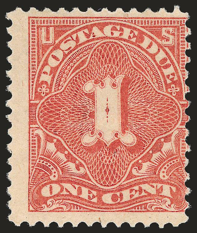 1c Vermilion (J29).> Original gum, pretty pastel color, just in at right, scarce postage due stamp, with 1998 P.F. certificate