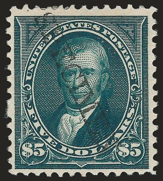 1c-$5.00 1895 Bureau Issue, Specimen Ovpt. (264S-278S).> Thirteen comprising every denomination, each with large SPECIMEN overprint applied almost vertically, unused (no gum), few perfs scissors-trimmed, few
small flaws<><>^VERY FINE APPEARANCE