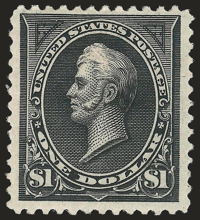 $1.00 Black, Ty. I (261).> Original gum, h.r., detailed impression on bright paper, bit heavy natural vertical gum crease, Very Fine