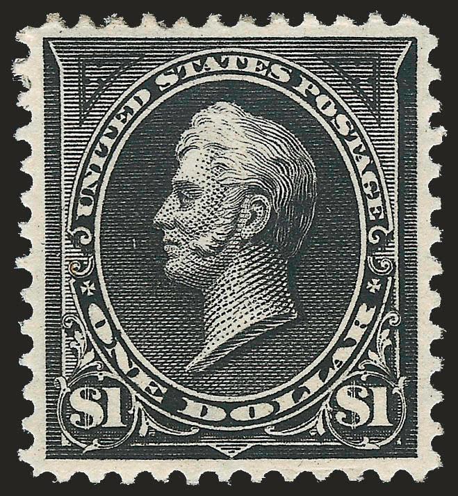 $1.00 Black, Ty. II (276A).> Original gum, bright shade and crisp impression, choice centering, small thin spot at top, Extremely Fine appearance