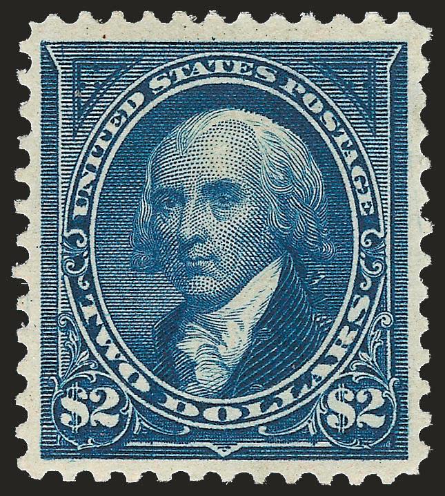 $2.00 Bright Blue (277).> Two, first original gum, second with oval registry cancel, few flaws incl. thin spots, Very Fine appearance