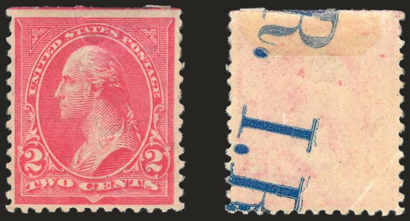 2c Pink, I.R. Overprint, Ovpt. on Back Instead of Face, Inverted (R155f).> Original gum, h.r., natural s.e. at top, overprint printed skewed, stamp with few flaws, otherwise Very Fine, a scarce variety