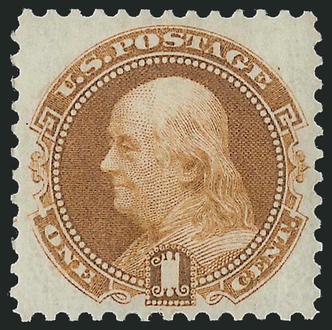 1c Buff, Re-Issue (123).> Original gum, vibrant color, wide and balanced margins<><>^EXTREMELY FINE GEM. A STUNNING ORIGINAL-GUM EXAMPLE OF THE ONE-CENT 1869 PICTORIAL RE-ISSUE, WHICH HAS BEEN GRADED XF-SUPERB
95 BY P.S.E. -- THIS IS THE HIGHEST GR