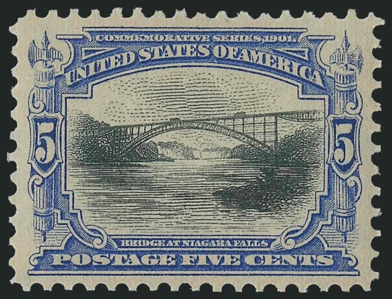 5c Pan-American (297).> Mint N.H., vivid color and crisp impression, beautifully choice centering with wide margins<><>^EXTREMELY FINE GEM. A MAGNIFICENT 5-CENT PAN-AMERICAN FOR THE COLLECTOR OF ULTRA-HIGH
QUALITY GEMS.^<><>P.S.E. encapsulated (S