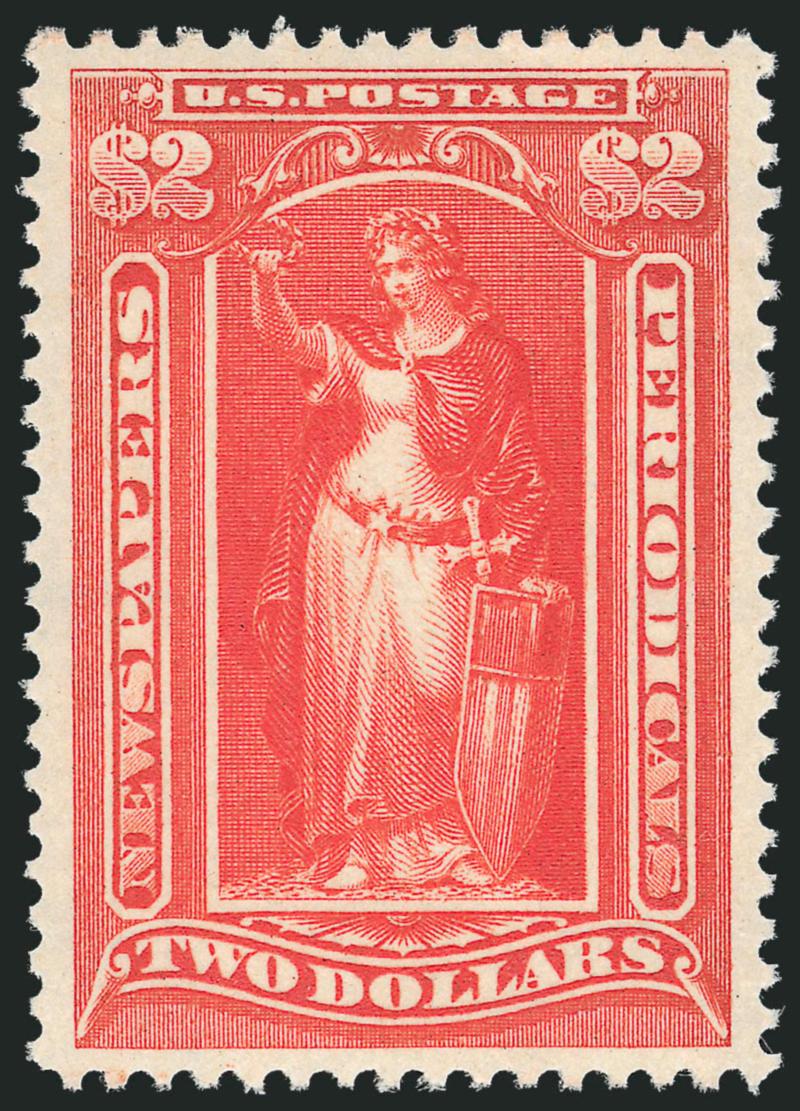 $2.00 Scarlet, 1895 Watermarked Issue (PR120).> Mint N.H., wide balanced margins, magnificent color, Extremely Fine Gem, P.S.E. encapsulated (XF-Superb 95 SMQ $250.00), none graded higher to date