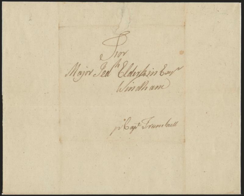 Samuel Huntington.> Delegate to the Continental Congress, President of the Continental Congress (1779-81), Lieutenant Governor & Chief Judge of Superior Court of Connecticut (1784-86), Governor of Connecticut
(1786-1796), one-page ALS datelined <<No