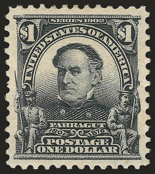 $1.00 Black (311).> Wide balanced margins, intense shade on bright paper, Extremely Fine Gem, with 2009 P.S.E. certificate (OGph, XF-Superb 95 SMQ $1,050.00)