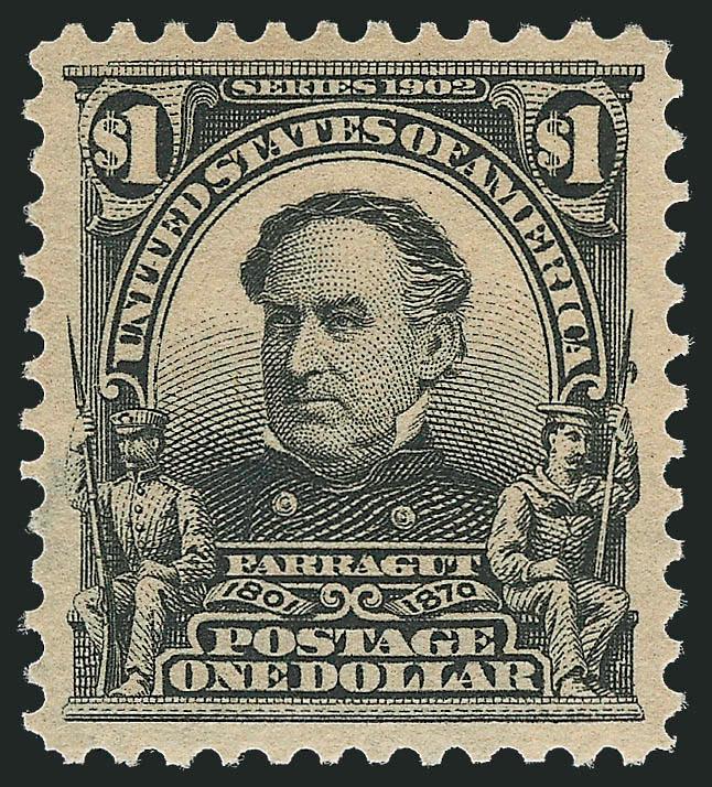 $1.00 Black (311).> Wide margins and handsomely centered, barest trace of hinging, strong shade, Extremely Fine, with 2009 P.S.E. certificate (OGph, XF 90 SMQ $700.00)