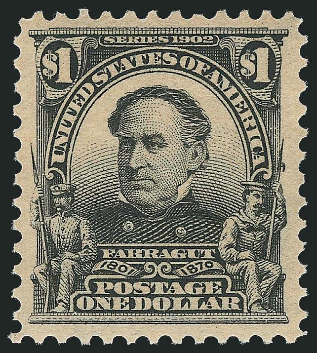 $1.00 Black (311).> Wide margins and attractively centered, faintly hinged with clear impression, Very Fine and choice, with 2009 P.S.E. certificate (OGph, VF-XF 85 SMQ $590.00)