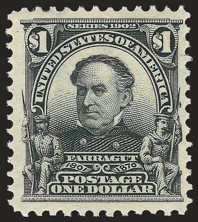 $1.00 Black (311).> Intense shade on fresh paper, Very Fine
