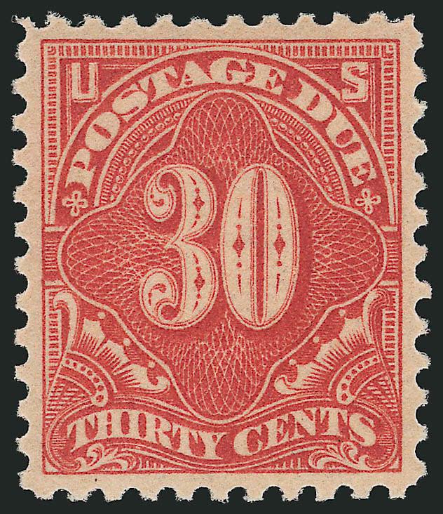 30c Deep Claret (J66a).> Mint N.H., stunning color, perfectly centered, Extremely Fine Gem, with 2000 P.F. and 2007 P.S.E. certificates (XF-Superb 95 SMQ $600.00)