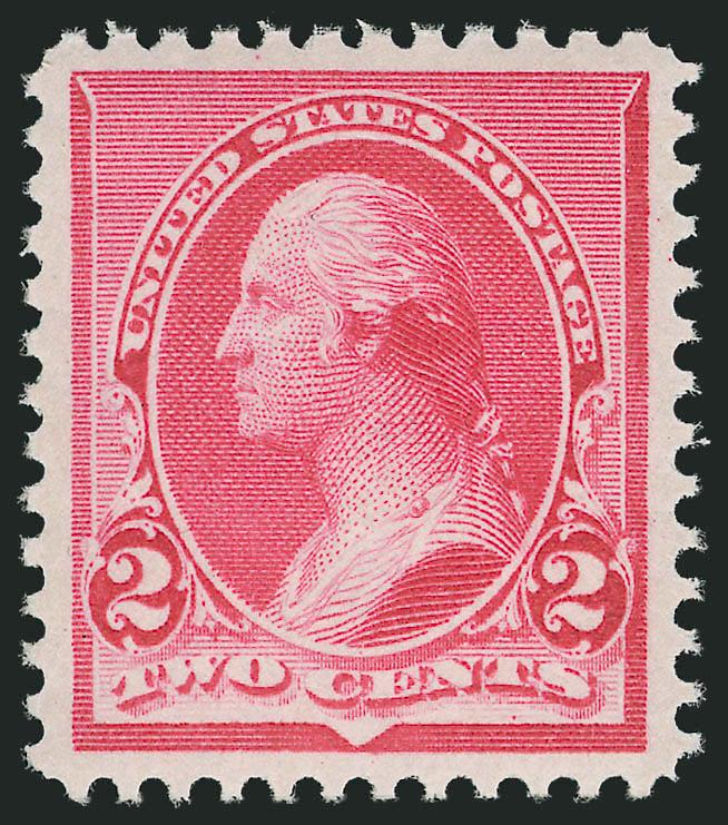 2c Carmine (220).> Mint N.H., wide margins, superb centering, radiant color on bright fresh paper, Extremely Fine Gem, with copy of 2004 P.F. certificate for block