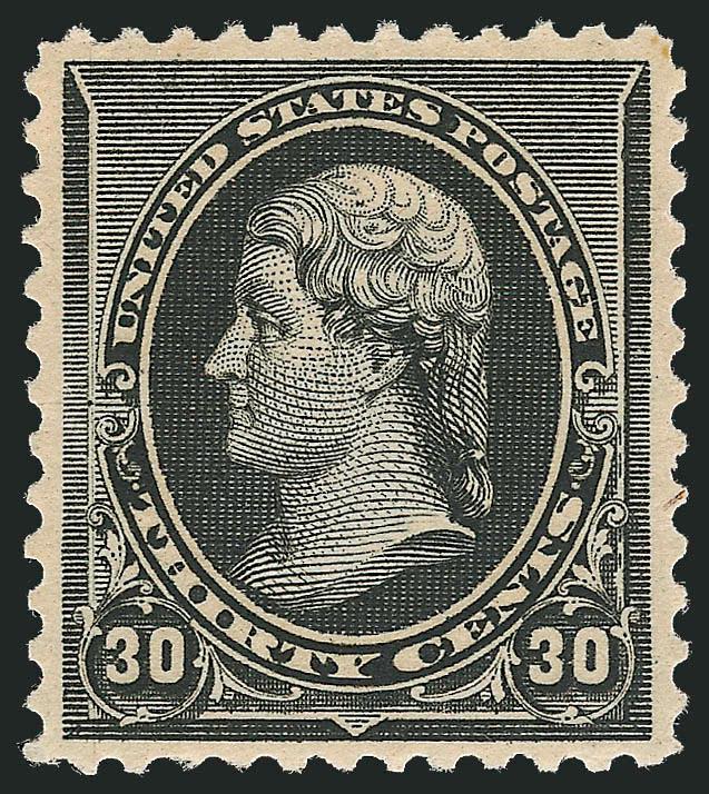 30c Black (228).> Mint N.H., intense shade and detailed impression, well-proportioned margins, Extremely Fine, a most attractive stamp, ex Odeneal, with 1999 and 2007 P.F. certificates