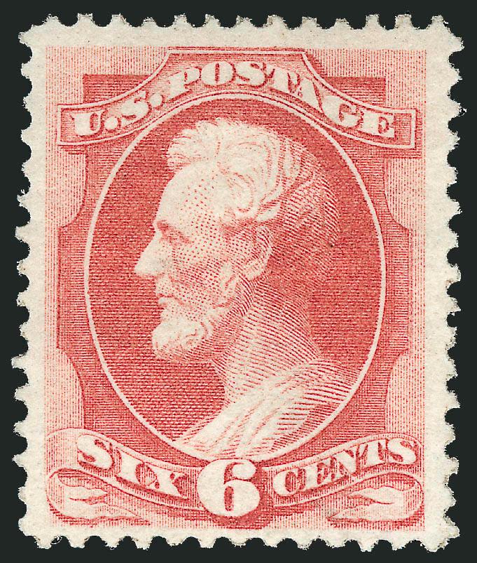 6c Carmine, Grill (137).> H. Grill, original gum, pencil notation on back, brilliant color and proof-like impression, several noticeable rows of grill points, choice centering with well-proportioned
margins<><>^VERY FINE AND CHOICE. A BRIGHT AND FR