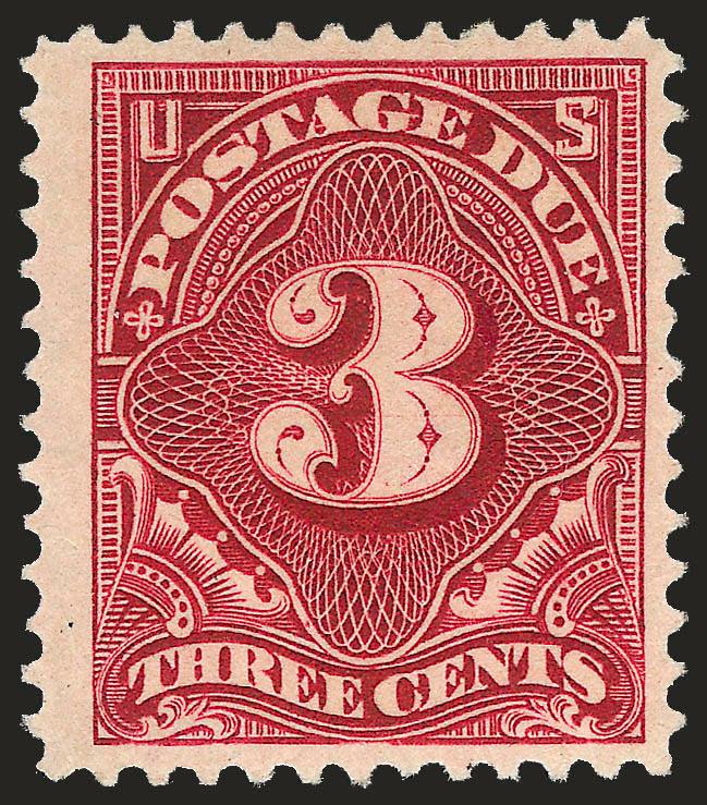 3c Deep Claret (J47).> Attractively centered, beautiful color and impression, lightly hinged, Very Fine and choice, with 2009 P.S.E. certificate