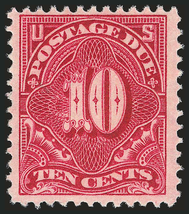 10c Rose Carmine (J49a).> Mint N.H., beautiful color, fresh, Fine and attractive, with 2008 P.F. certificate