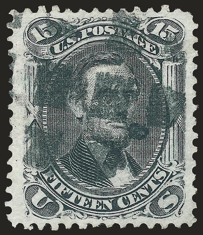 15c Black, E. Grill (91).> Jumbo margins, bright shade, bold strike of segmented cork cancel, Extremely Fine, with 1989 P.F. and 2007 P.S.E. certificates (VF-XF 85 Jumbo SMQ $1,000.00 as 85, $1,500.00 as
90)