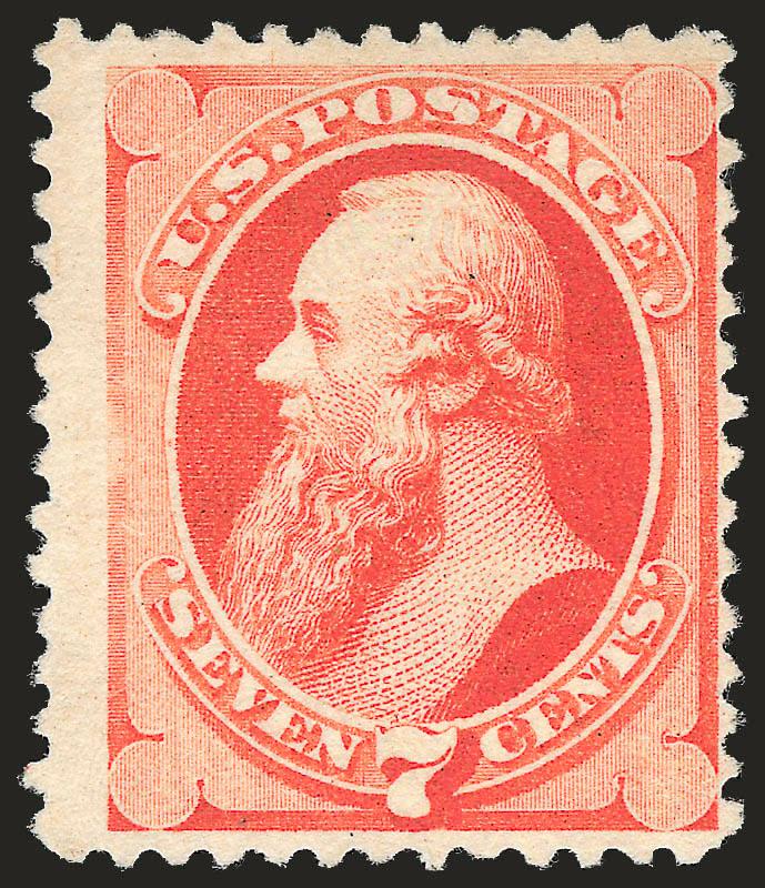 7c Scarlet Vermilion, Special Printing (196).> Without gum as issued, vibrant color, wide margins to just clear<><>^FRESH AND FINE EXAMPLE OF THE 1880 7-CENT AMERICAN BANK NOTE COMPANY SPECIAL PRINTING.^<><>Our
recently updated census records for