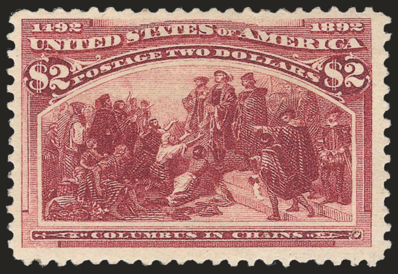 $2.00 Columbian (242).> Disturbed original gum, rich color, Very Fine