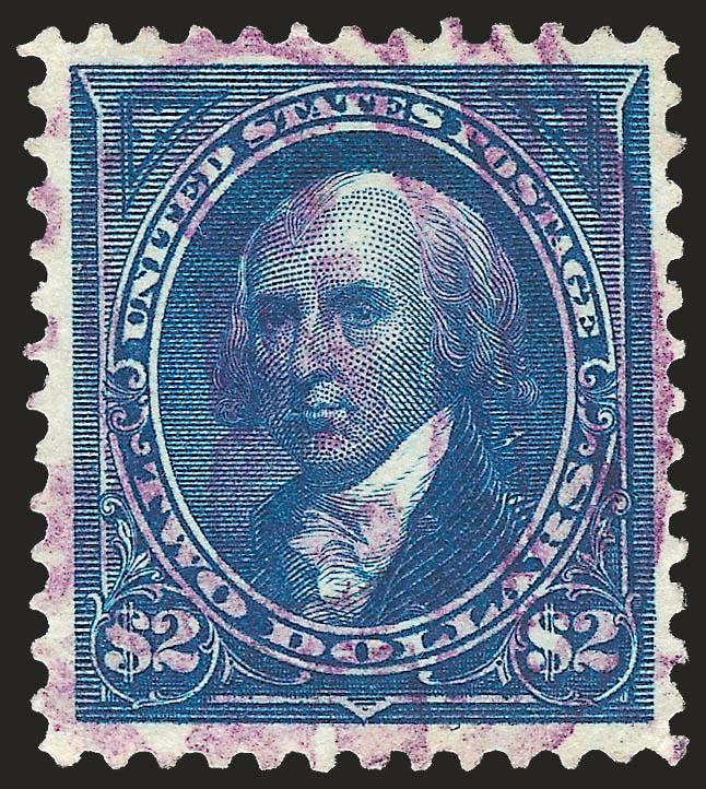 $2.00 Bright Blue (277).> Wide margins, rich color beautifully complemented by <magenta> registry cancel, Very Fine and choice, a striking stamp, scarce with the magenta cancel, with 1996 P.F.
certificate