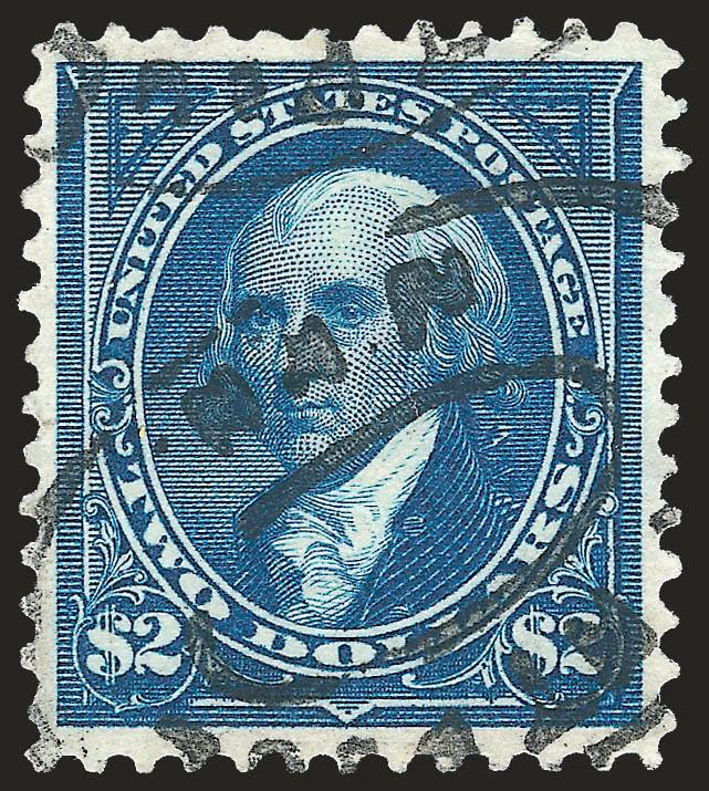 $2.00 Bright Blue (277).> Vivid color, balanced margins, bold strike of duplex cancel, Very Fine and choice, with 1994 P.F. certificate
