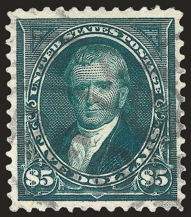 $5.00 Dark Green (278).> Bright color on crisp paper, choice centering with well-proportioned margins, registry cancel, Very Fine and choice, with 1992 P.F. certificate