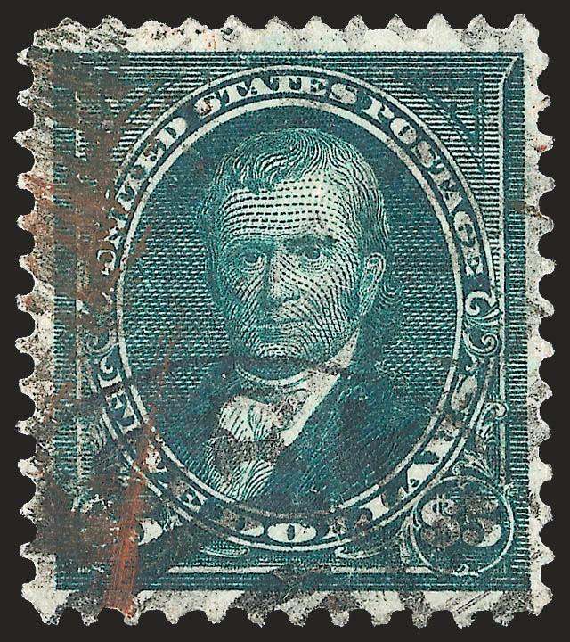 $5.00 Dark Green (278).> Wide margins, cancelled by bold registry and red crayon, rich color, Very Fine, with 1986 P.F. certificate