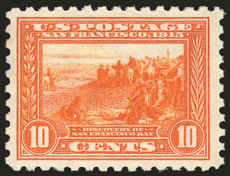 10c Panama-Pacific, Perf 10 (404).> Lightly hinged, vibrant color, Very Fine