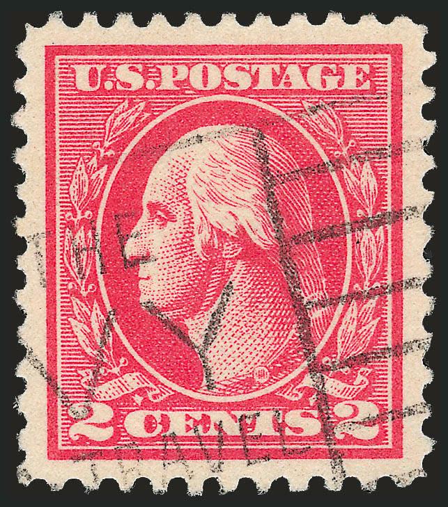 2c Carmine, Ty. Va (528).> Brilliant color as fresh as the day it was printed, perfectly centered with wide margins, bright paper, neat machine cancel, long and full perfs all around<><>^EXTREMELY FINE GEM. A
SUPERB USED EXAMPLE OF THE 2-CENT TYPE