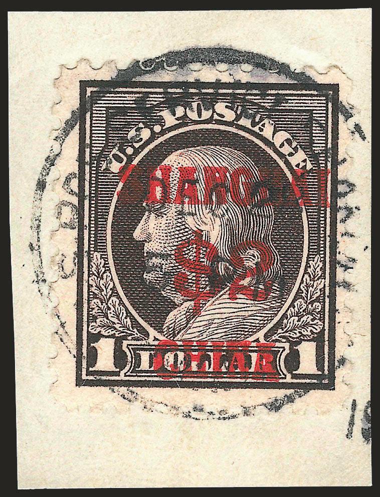 2c-$2.00 Offices in China (K1-K18).> Single of each, Bureau surcharges tied on separate pieces by U.S. Pos. Service, Shanghai, China, Dec, 28, 1922 duplexes, local surcharges similarly tied by Dec. 31 duplexes,
also incl. additional pieces with pai