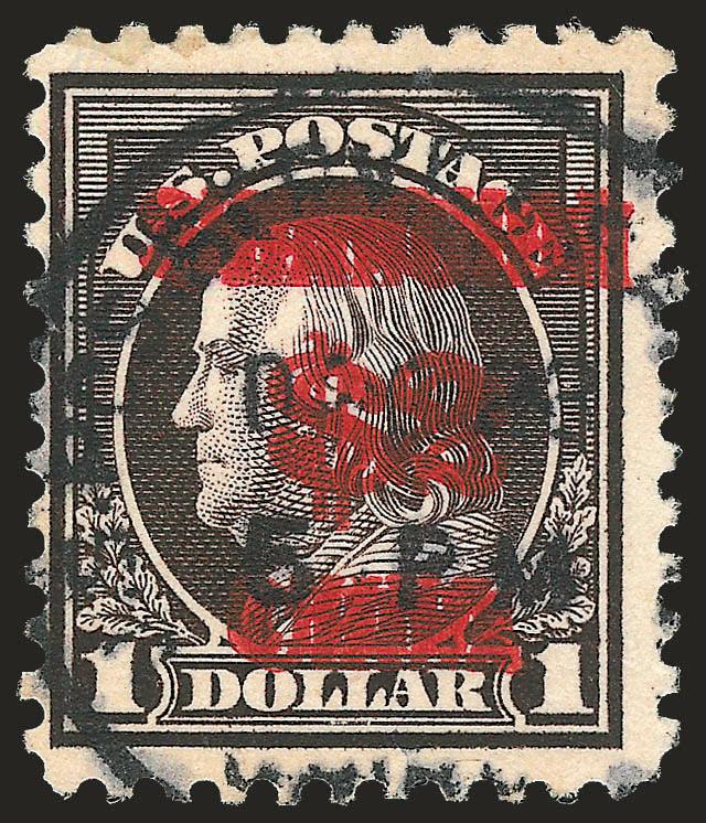 $2.00 on $1.00 Offices in China, Double Surcharge (K16a).> Rich color, clear second surcharge, cancelled by bold strike of U.S. Pos. Service, Shanghai, China, Dec. 23 duplex datestamp<><>^FINE. A RARE USED
EXAMPLE OF THE $2.00 OFFICES IN CHINA DO