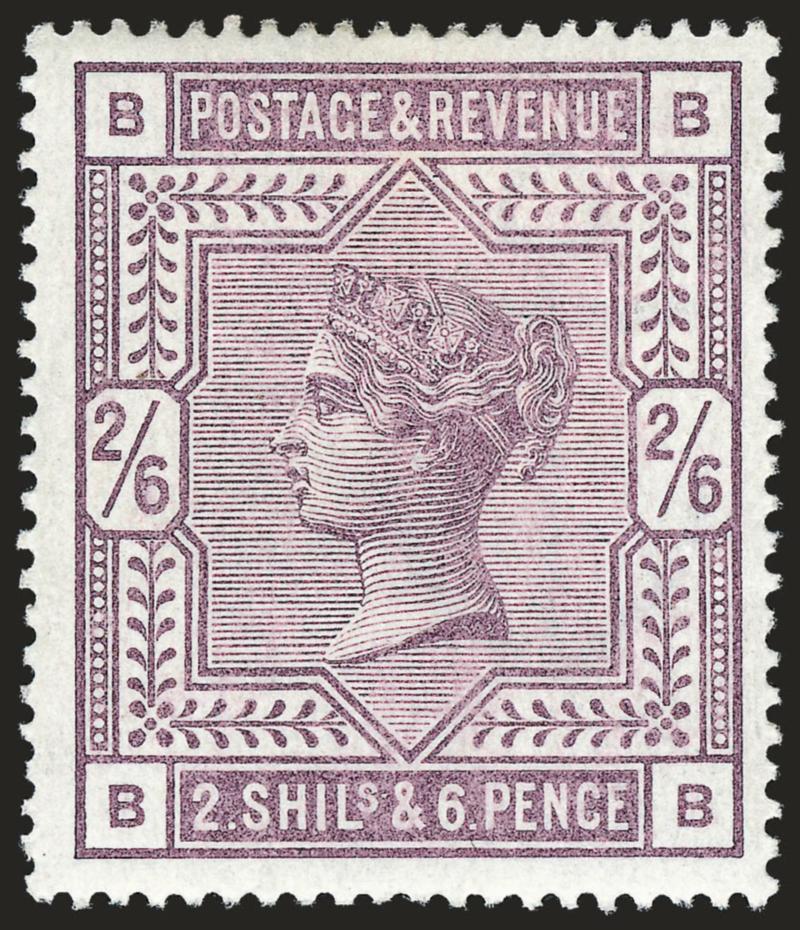 GREAT BRITAIN, 1883, 2sh6p Lilac (96 SG 178).> Original gum, bright color, Very Fine, SG £500