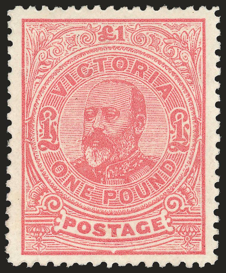 VICTORIA, 1907, £1 Pale Red (230 SG 444).> Single hinge mark, radiant color, Very Fine and choice, light pencil notation on back, SG £900