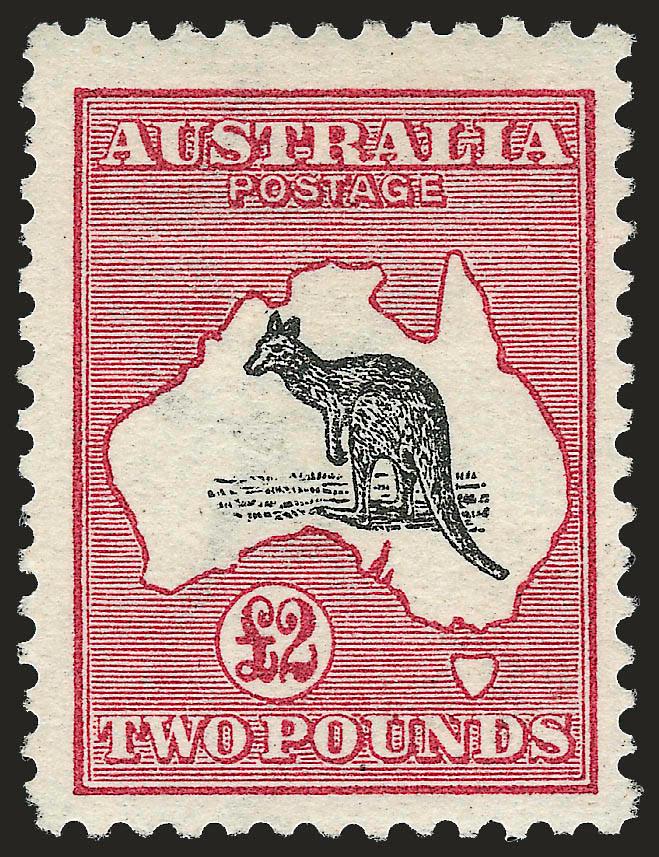 AUSTRALIA, 1913, £2 Kangaroo (15 SG 16).> H.r., deep rich colors, fresh and Fine example of this scarce Roo, SG £4,250