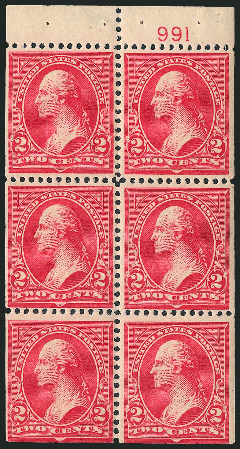 2c Red, Ty. IV, Booklet Panes of Six, Horizontal and Vertical Wmks. (279Bj-279Bk). 11 panes, <Positions A-I and M,> representing the complete set of collectible positions less the rare N and O (Positions J-K do
not exist on this issue), original gum,