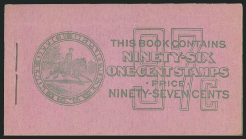 1c Green, Booklet Pane of Six (804b).> Two volume collection comprising both 2.5mm and 3mm gutters with 37 part plate no. panes (four at 100%), booklets with two BK86, one 45% plate no., BK87 with inspection
stamp, BK89, four BK90, incl. two with par